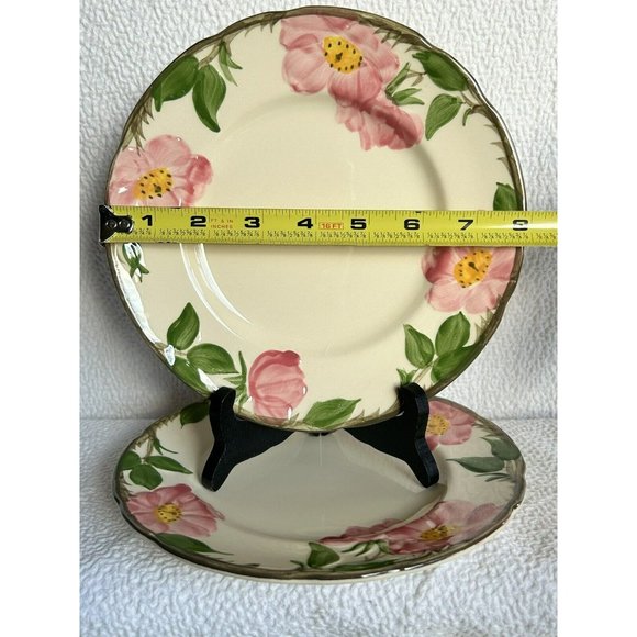Vintage 1976-1977 Franciscan Dinnerware (2) Desert Rose Luncheon Plates USA EUC - Picture 11 of 11